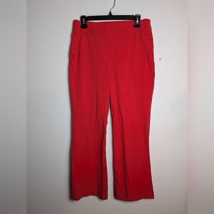 Spanx Red Pants On the Go Kick Flare 20367r Sz L
